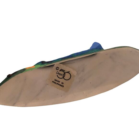 Vintage Dept 56 Rustic Trio Of Easter Bunny’s Metal Hand Painted Dressed In Best - Picture 10 of 10